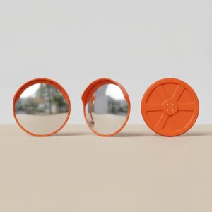 24" Outdoor Wide-Angle Security Convex Mirror — Impact-Resistant PC Lens for Enhanced Visibility & Safety