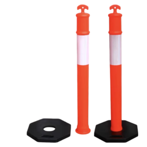 High Visibility Reflective Warning Post for Road Safety